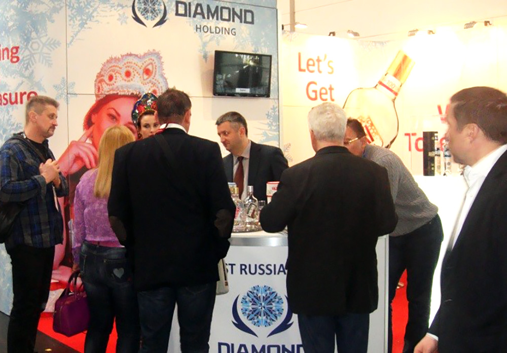 На стенде холдинга Даймонд на выставке Prowein 2015