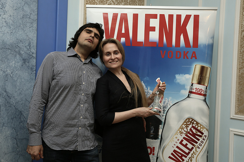 after the concert all gathered to celebrate their success with VALENKI
