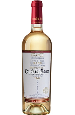 White semi-sweet wine from a series «L'or de la France» 