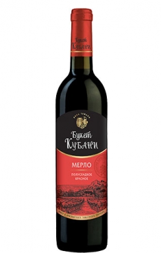 Полусладкое красное вино «Мерло» Букет Кубани